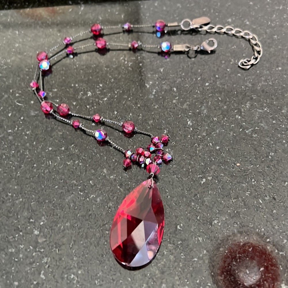 Crystal red necklace purchased from Nordstrom By Debby Reid